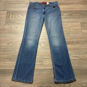 Vintage Y2K Levi's Superlow Stretch Low Rise Bootcut Blue Jeans Size 9